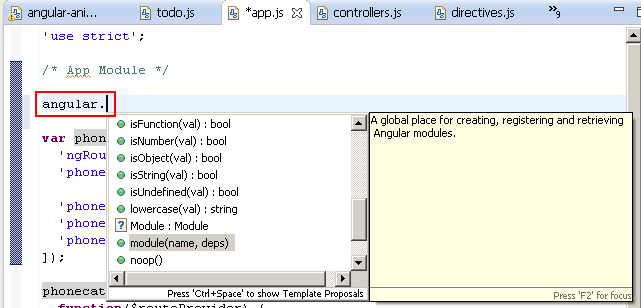 JS Angular Completion Angular